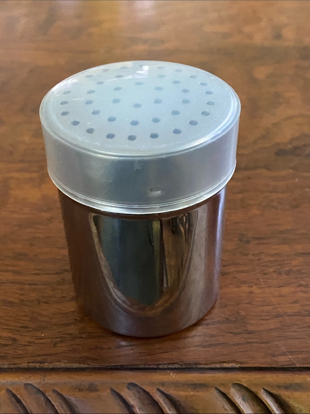 Stainless Steel Spice or Sugar Shaker with Clear Plastic Lid Kuchenprofi unused